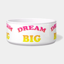 droom groot. Decoratieve verlooptekst. Voerbakje