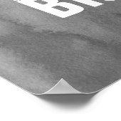 Droom groot denk groot motivatie citaat grijs poster (Hoek)