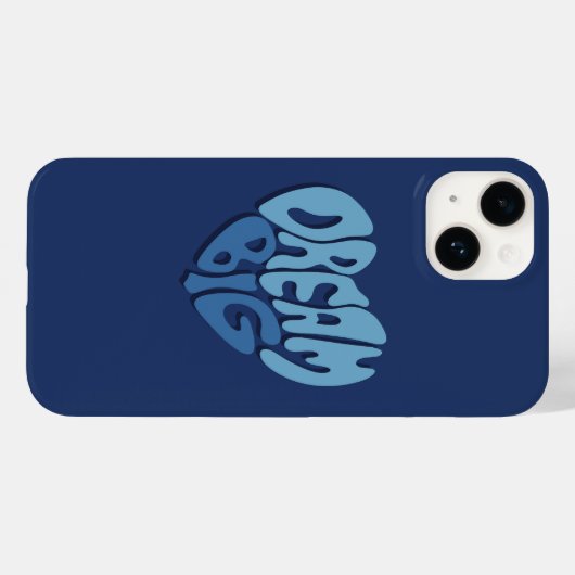 Droom groot: donkere ruimte-blauw citaat Case-Mate iPhone case (Achterkant (horizontaal))