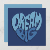 Droom groot: donkere ruimte-blauw citaat feestdagenkaart (Voorkant / Achterkant)