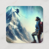 "Droom groot, durf te falen" Sticker Vierkante Visitekaartje (Achterkant)