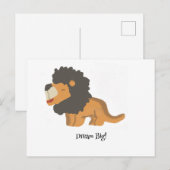 Droom groot, een leeuw Briefkaart (Voorkant / Achterkant)