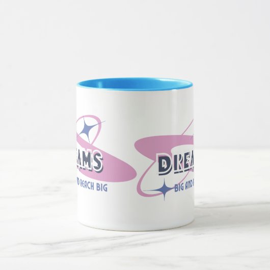 Droom groot en bereik groot mok (Midden)