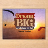 Droom groot en durf te falen acryl uitnodigingen (Voorkant)
