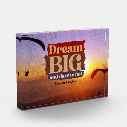 Droom groot en durf te falen fotoblokken (Links)