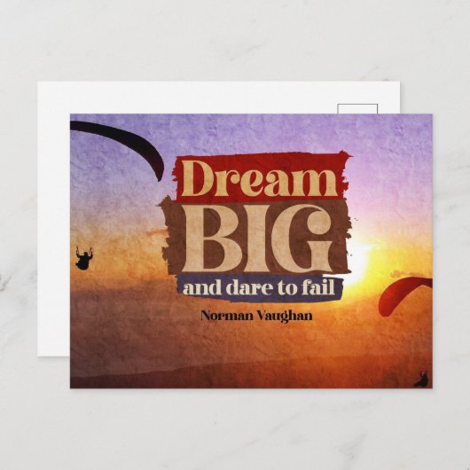Droom groot en durf te falen in magnetische Kaart (Voorkant / Achterkant)