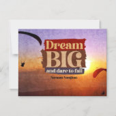 Droom groot en durf te falen in magnetische Kaart Uitnodiging (Voorkant)
