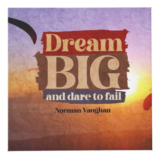Droom groot en durf te falen kubus (Voorkant)