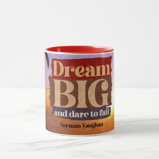Droom groot en durf te falen mok (Midden)