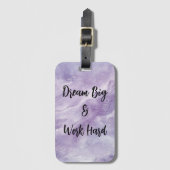 Droom groot en werk hard bagagelabel (Voorkant (verticaal))