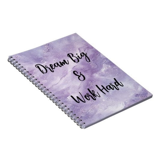 Droom groot en werk hard notitieboek (Rechterzijde)