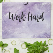 Droom groot en werk hard theedoek (Gevouwen)