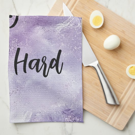 Droom groot en werk hard theedoek (Quarter Fold)