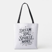 Droom groot, fonkeling meer tote bag (Achterkant)