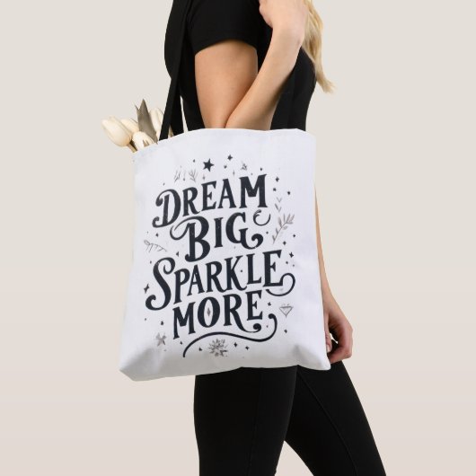 Droom groot, fonkeling meer tote bag (Dichtbij)