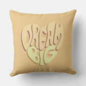 Droom groot: gele positieve woorden kussen (Achterkant)