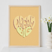 Droom groot: gele positieve woorden poster