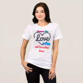 Droom Groot, Hou van Hardop" Dames Tri-Blend T-shi Shirt (Voorkant volledig)