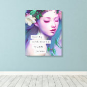 Droom groot, Inspirerend citaat voor dochter Canvas Afdruk (Insitu (Houten vloer))