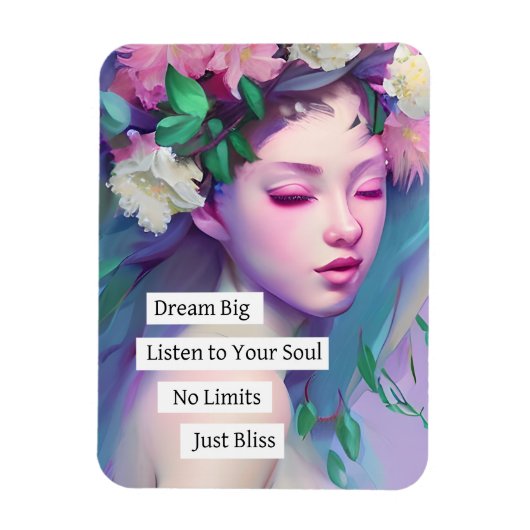 Droom groot, Inspirerend citaat voor dochter Magneet (Verticaal)