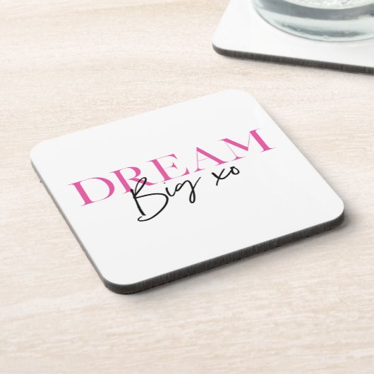 Droom Groot Inspirerend Motivatie Bier Onderzetter (Linkerzijde)