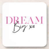 Droom Groot Inspirerend Motivatie Bier Onderzetter (Voorkant)