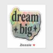 Droom Groot Inspirerend – Motiverende Koffie Sticker (Vel)
