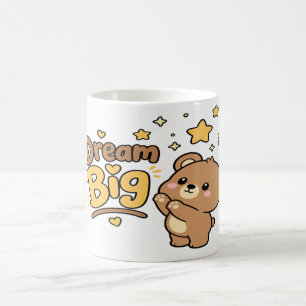 Droom Groot Kawaii Beer Inspirerende Kunst Koffiemok