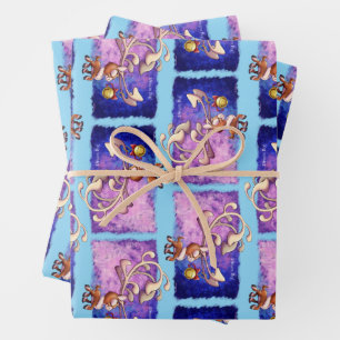 DROOM GROOT KERSTRENDIER door Jeff Willis Art Inpakpapier Vel