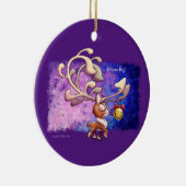 DROOM GROOT KERSTRENDIER door Jeff Willis Art Keramisch Ornament (Rechts)