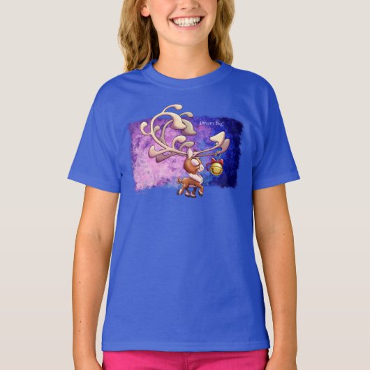 DROOM GROOT KERSTRENDIER door Jeff Willis Art T-shirt (Voorkant)
