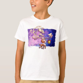 DROOM GROOT KERSTRENDIER door Jeff Willis Art T-shirt
