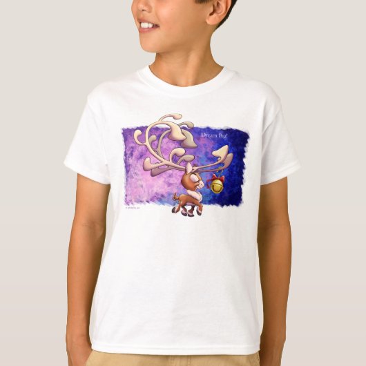 DROOM GROOT KERSTRENDIER door Jeff Willis Art T-shirt (Voorkant)