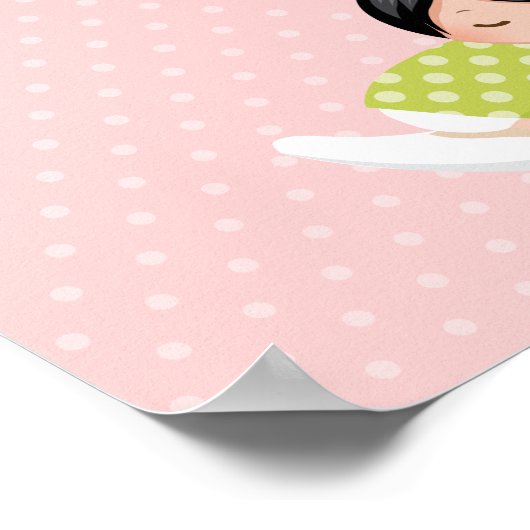 Droom groot * kies achtergrondkleur poster (Hoek)