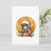 Droom groot, kleine astronaut kaart (Staand voorkant)