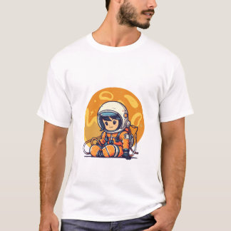 Droom groot, kleine astronaut t-shirt