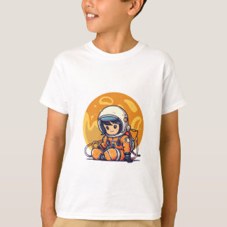 Droom groot, kleine astronaut t-shirt