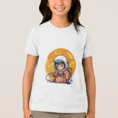 Droom groot, kleine astronaut Tri-Blend shirt (Voorkant)