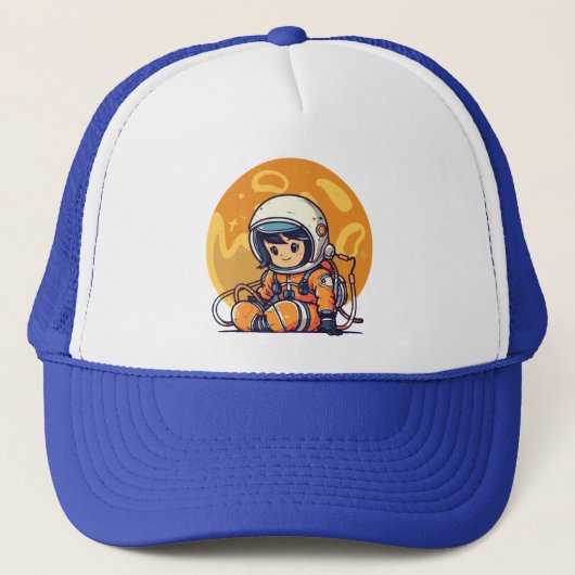 Droom groot, kleine astronaut trucker pet (Voorkant)
