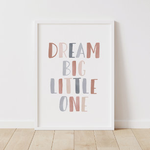 Droom groot kleine Boho kinderkamer decor Poster