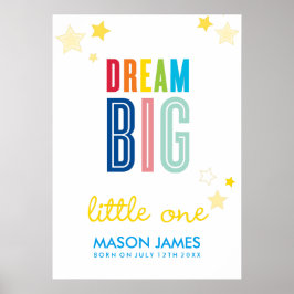 DROOM GROOT KLEINE EEN naam typografie heldere kle Poster