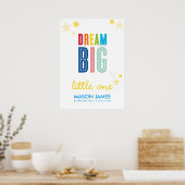 DROOM GROOT KLEINE EEN naam typografie heldere kle Poster (Keuken)