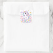 Droom groot kleine eenhoorn vierkante sticker (Tas)