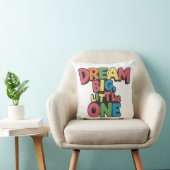 Droom groot kleine, inspirerende quotes kussen (Stoel)