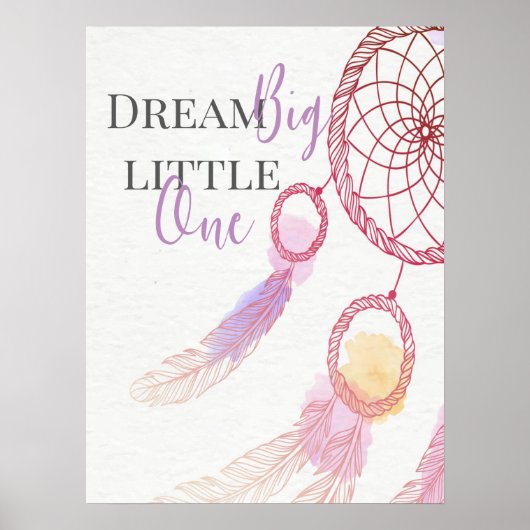 "Droom groot kleine " Kinderkamer Poster (Voorkant)