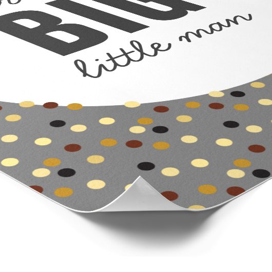 Droom groot kleine man kinderkamer muur kunst grij poster (Hoek)