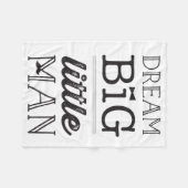 Droom groot kleine man - Snor en stropdas baby Fleece Deken (Voorkant (Horizontaal))