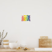 Droom groot kleine - regenboog poster (Keuken)