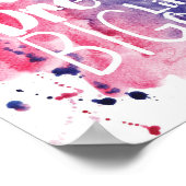 Droom groot kleine - roze/paars poster (Hoek)