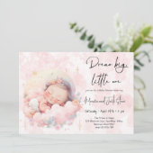 Droom groot kleintje, baby shower kaart (Staand voorkant)